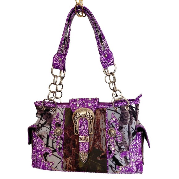 cowgirl trendy Handbags - Cowgirl Trendy Concealed Carry Purse with Wallet and Ammo Pouch Silver Sparkly